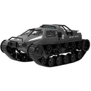 ماشین کنترلی شارژی تانک پلیس آفرود طوسی آب و خاک Remote Control Off-Road Police Tank 1:12 -اسباب بازی